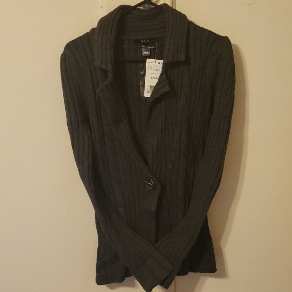 Womens MNG by Mango Charcoal Sweater